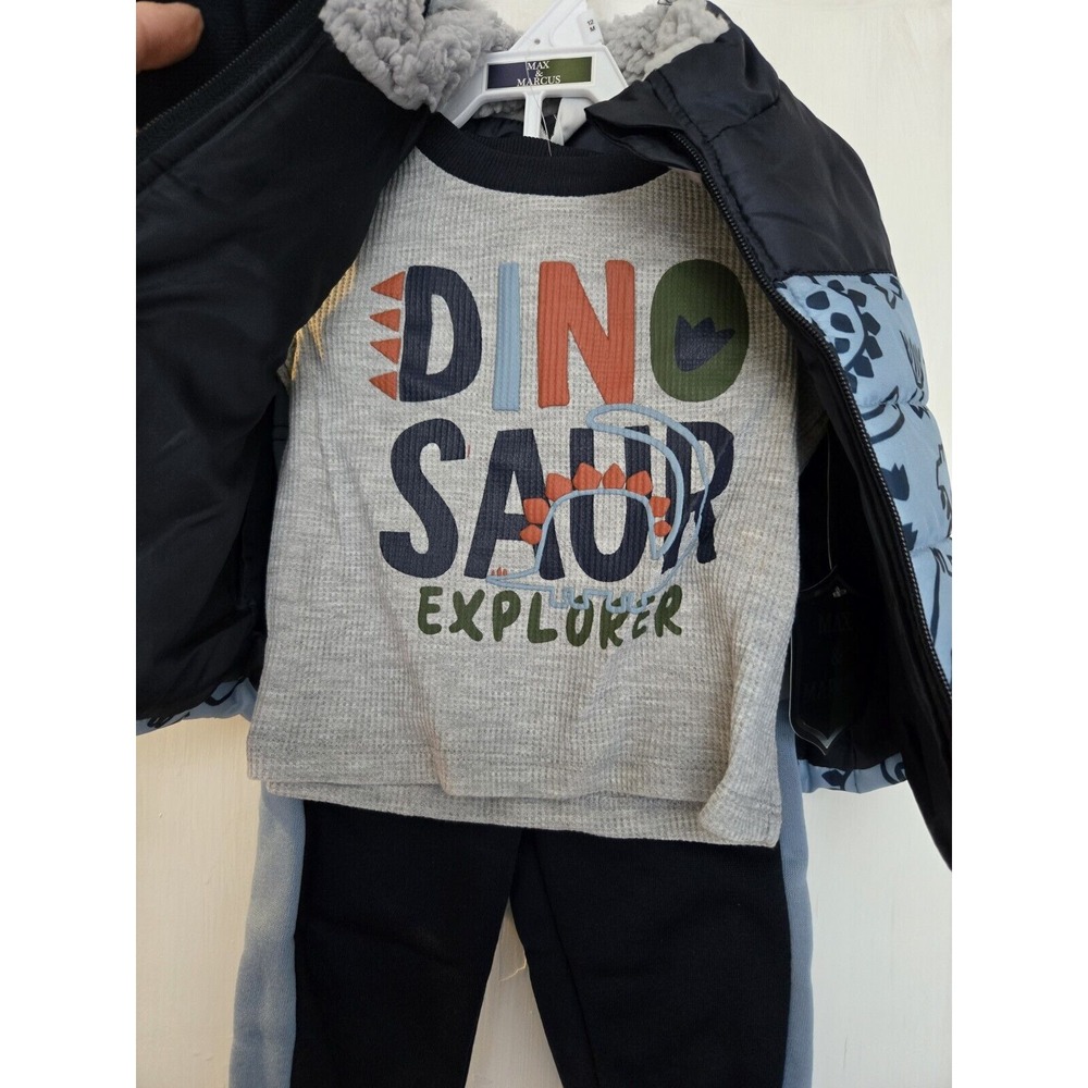 NWT‎ Max And Marcus Toddle 12 Months 4 Piece Set; Shirt, Pants, Heavy Vest, Hat